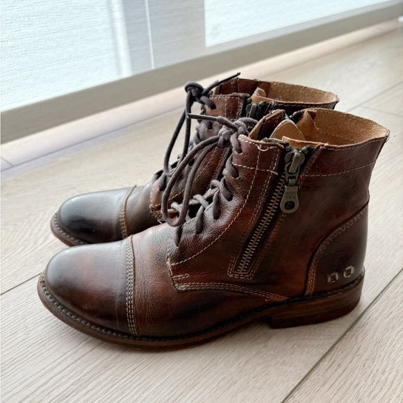 6.5 size Bed Stu Brown Leather Ankle Boots - Picture 3 of 6